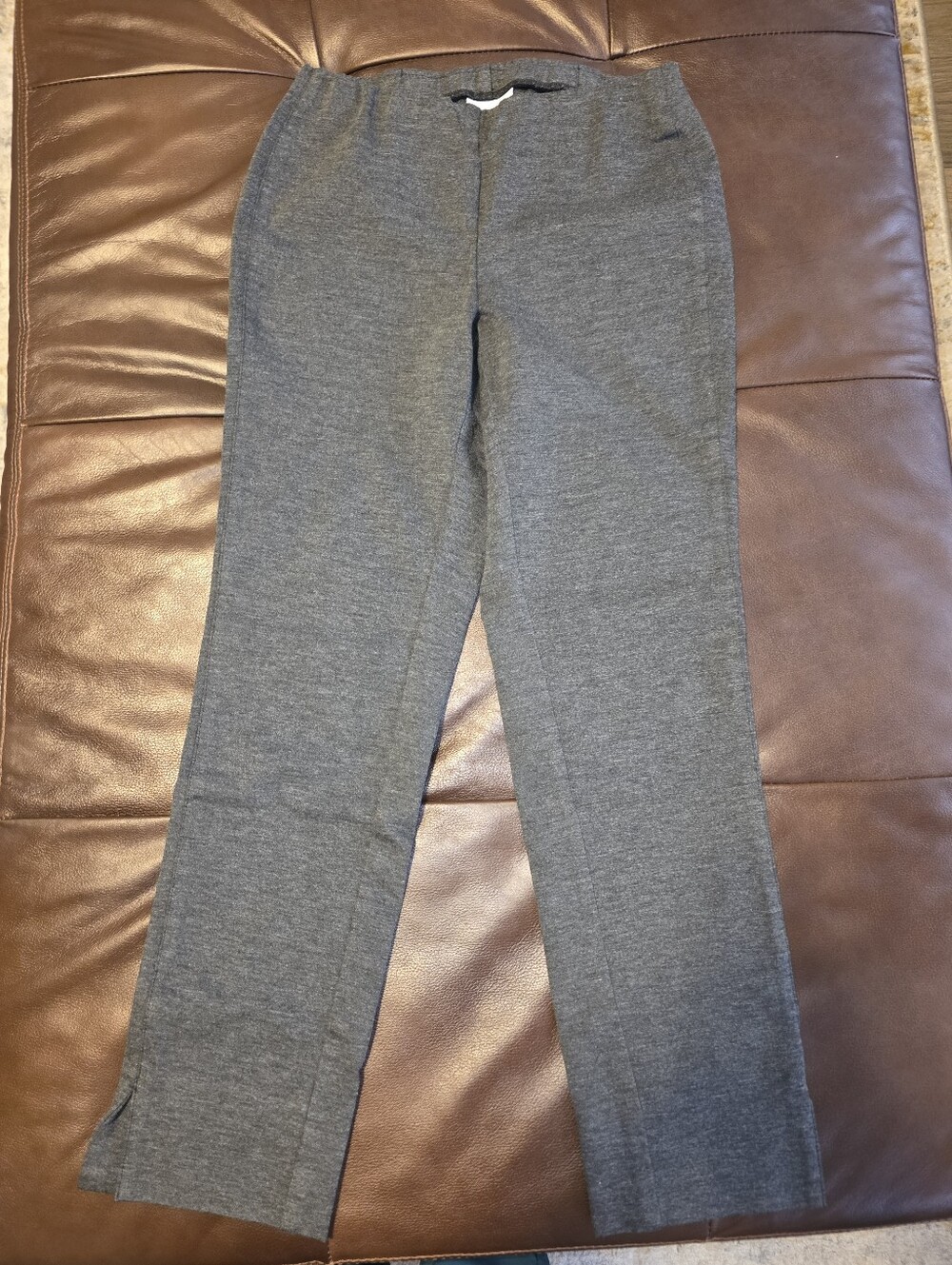 J. Jill Ponte Slim Leg Pull-On Pants Gray XS